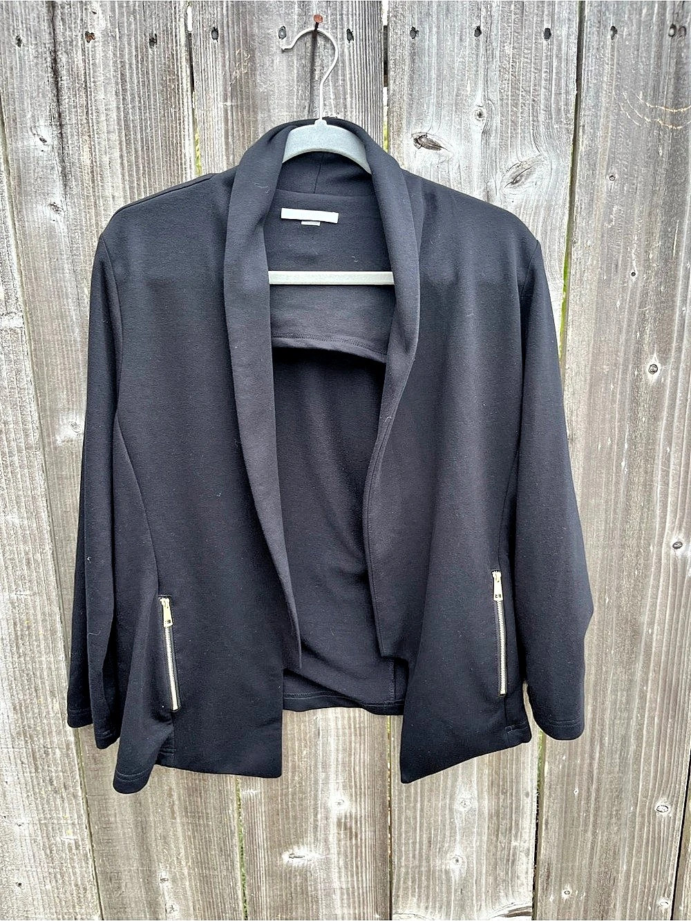 Tart Black Blazer with Zipper Pockets Size Large